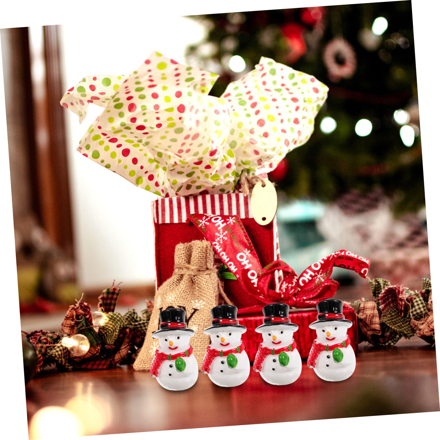 MAGICLULU 5 Juegos Muñeco De Nieve De Resina Navidad Bolas De Nieve Mini Muñeco De Nieve Navideño Figuras De Muñeco De Nieve Mini Muñecos De Nieve Pequeño Muñeco De Nieve Hielo 20 Piezas * 5