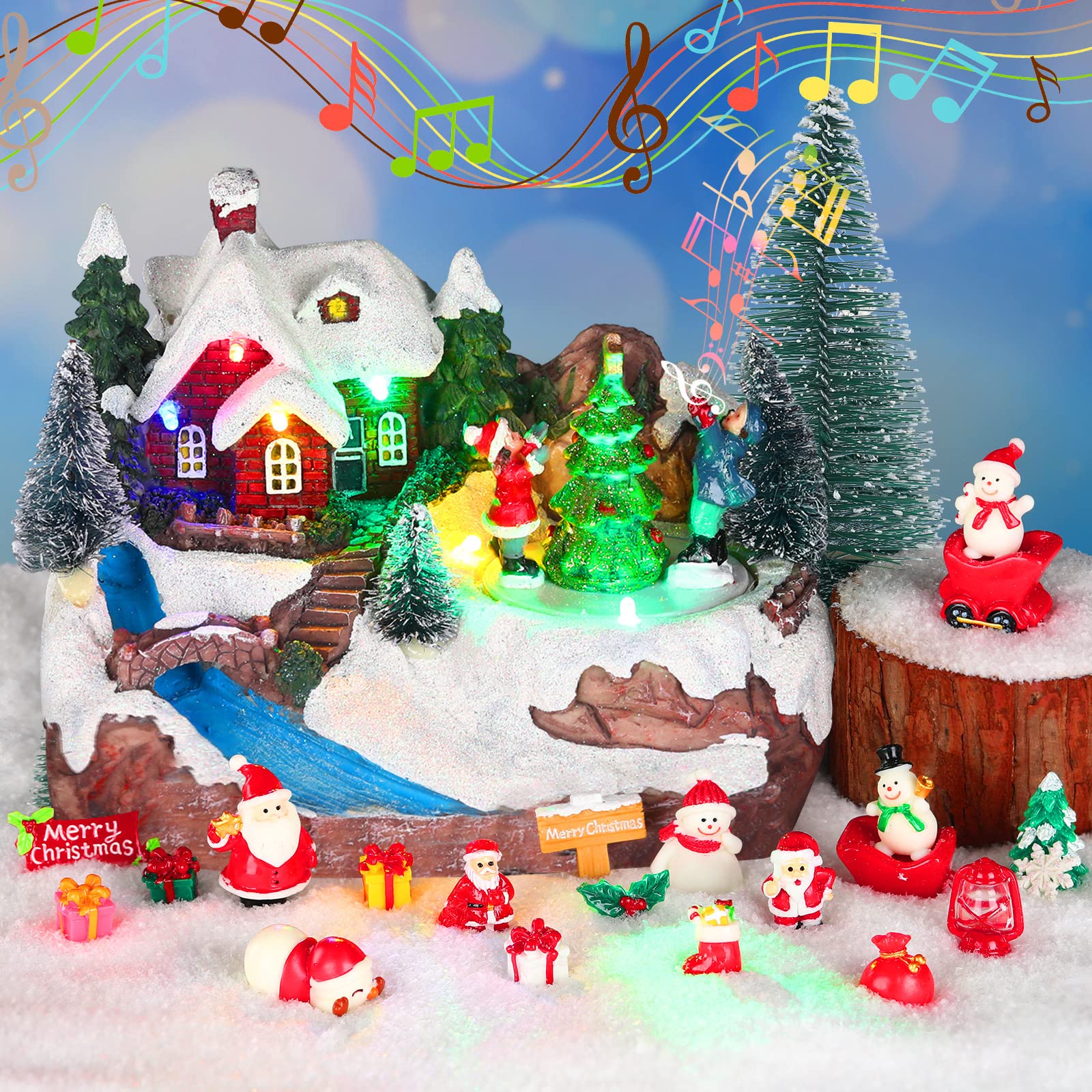 Buy 23 Pcs Winter Christmas Village Sets, Including LED Light up