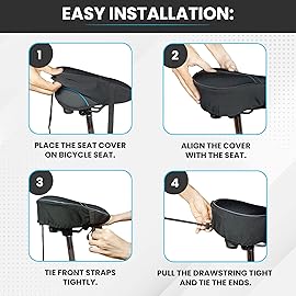 X WING Bike Seat Cushion, Gel Padded Bicycle Seat Cover for Men & Women Comfort, Ultra-Soft Saddle Cushion, Wide Bike Seat Cover Fits with Peloton, Exercise, Stationary, Indoor Outdoor (12 x 11)