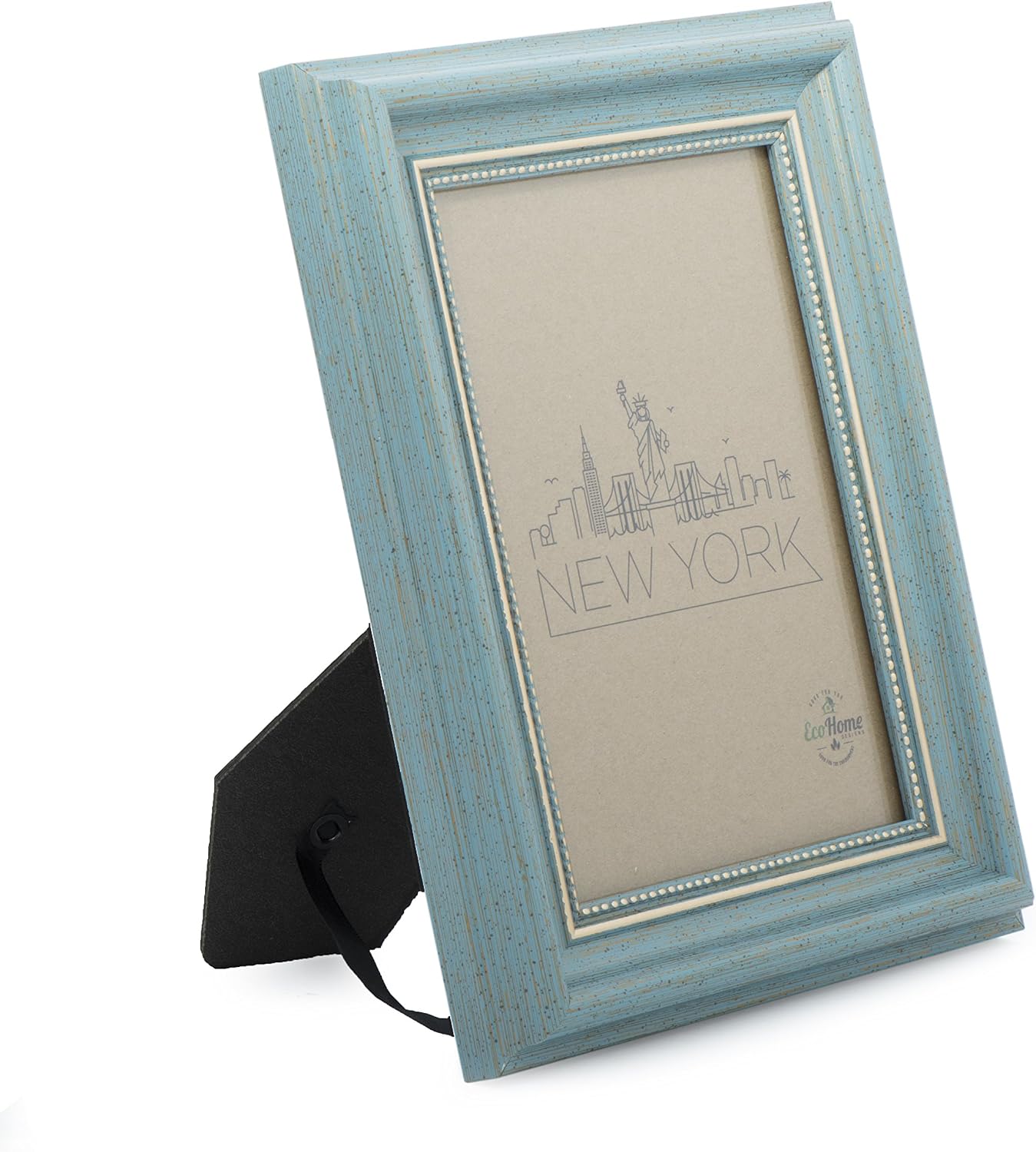 EcoHome 5x7 Picture Frame Antique Teal - Mount Desktop Display, Frames