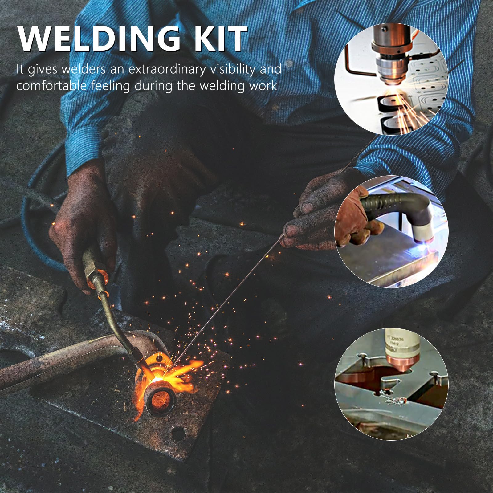 VALICLUD Set 53 Pezzi Accessori per Saldatura Ugelli in Ceramica e Supporti in Rame per Torcia Tig, Alta Efficienza e Flusso Gas Uniforme per Lavori di Saldatura