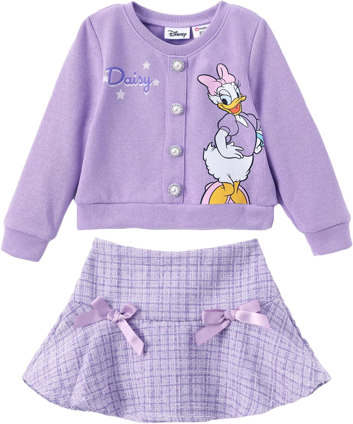 Disney Princess 2-Piece Knit Top & Tweed Skirt Set for Toddler Girls