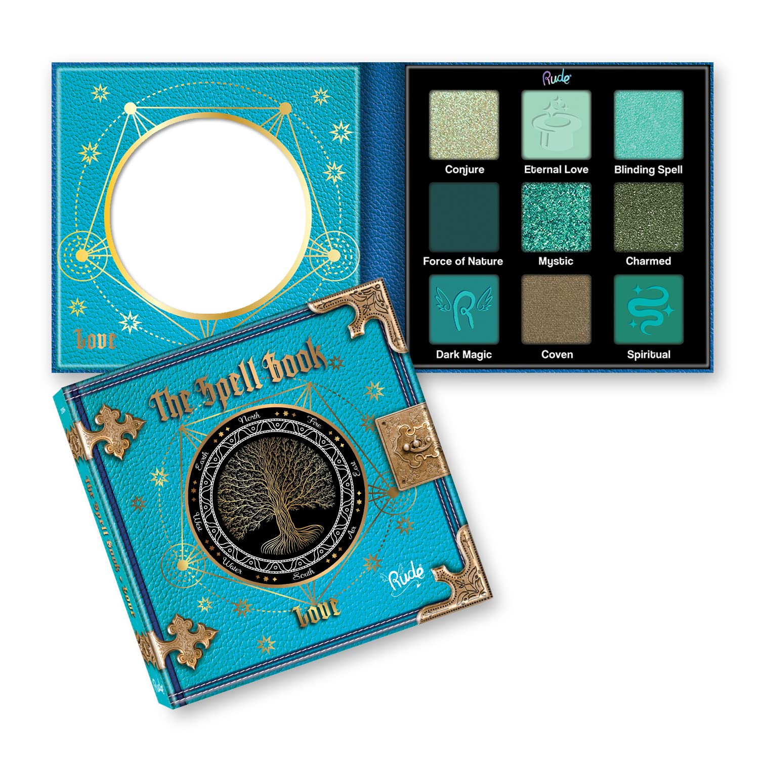 Spell Book Eyeshadow Palette – Magical Mix of Matte & Shimmer Shades | Blendable, High-Pigment Formula for Mystical Eye Looks | Vegan, Cruelty-Free,