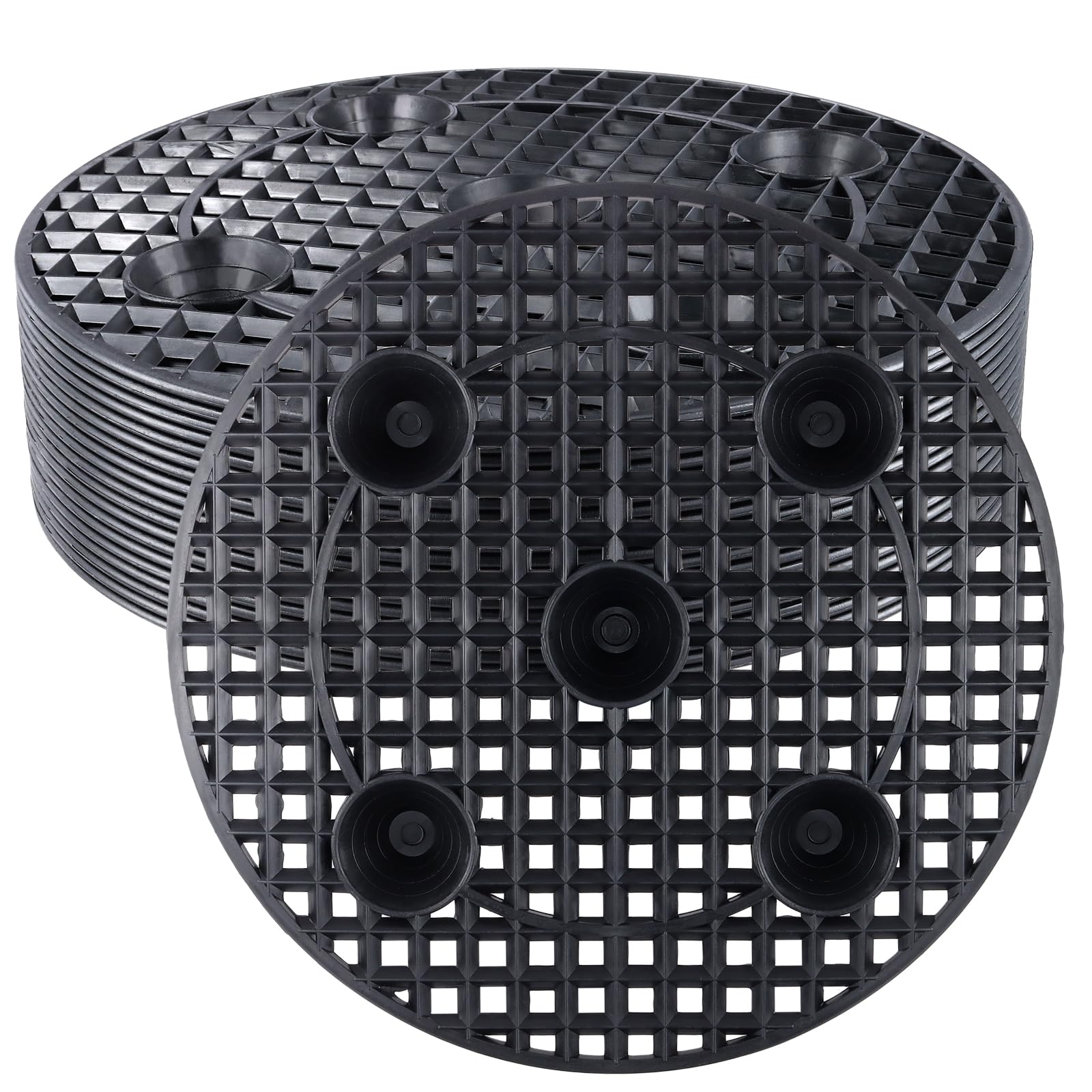 Élévateur de pot de fleur rond 30,5 cm lot support plastique intérieur extérieur jardin