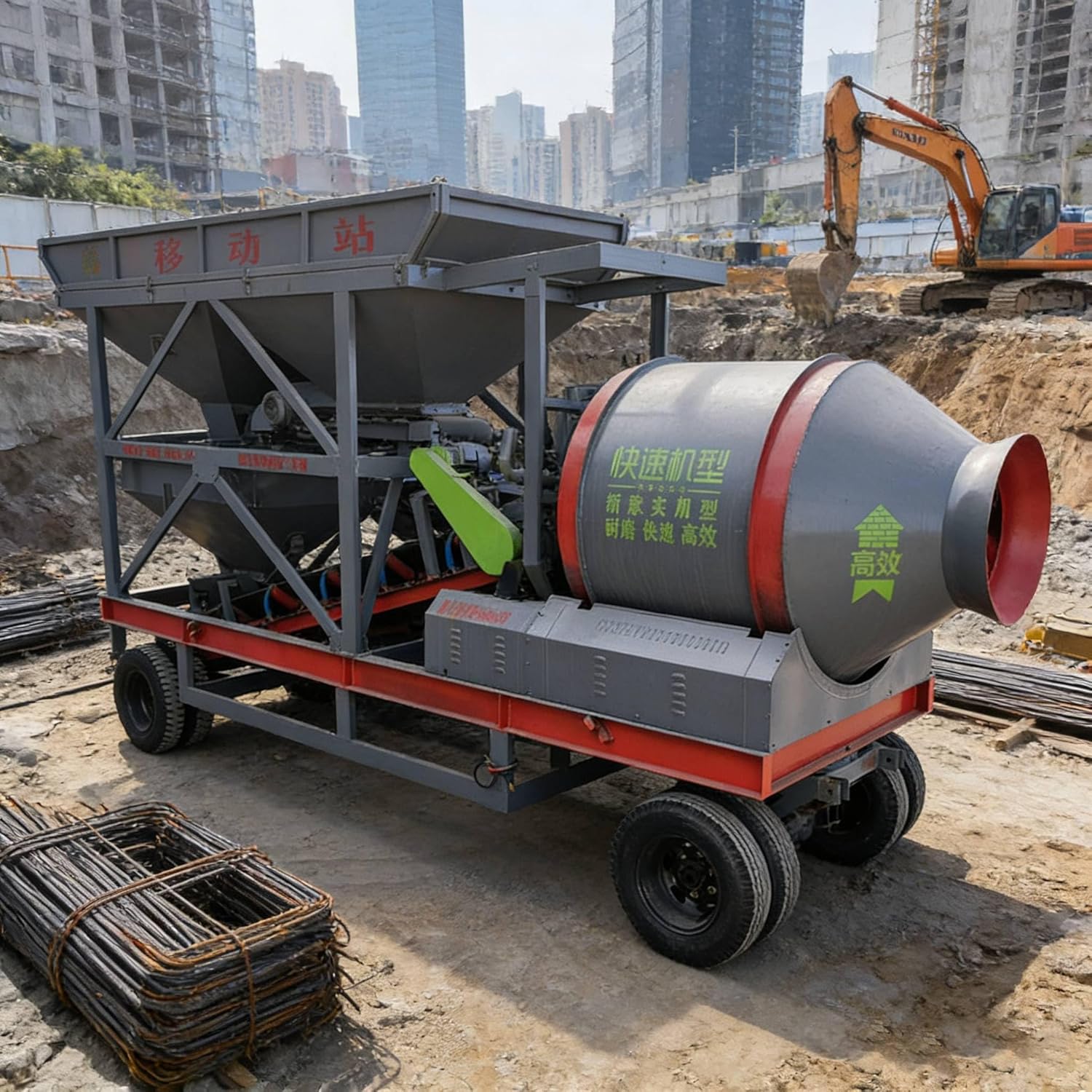 Portable Concrete Mixing Plant – Mini Ready Mix Batching Station for Construction