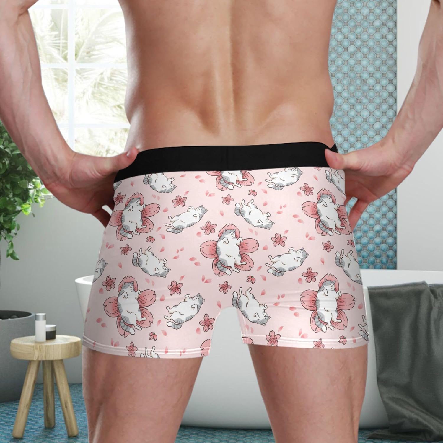 visesunny Mens Boxer Briefs Underwear Flyless Anti-Chafing Moisture Wicking Funny Underpants - Image 3