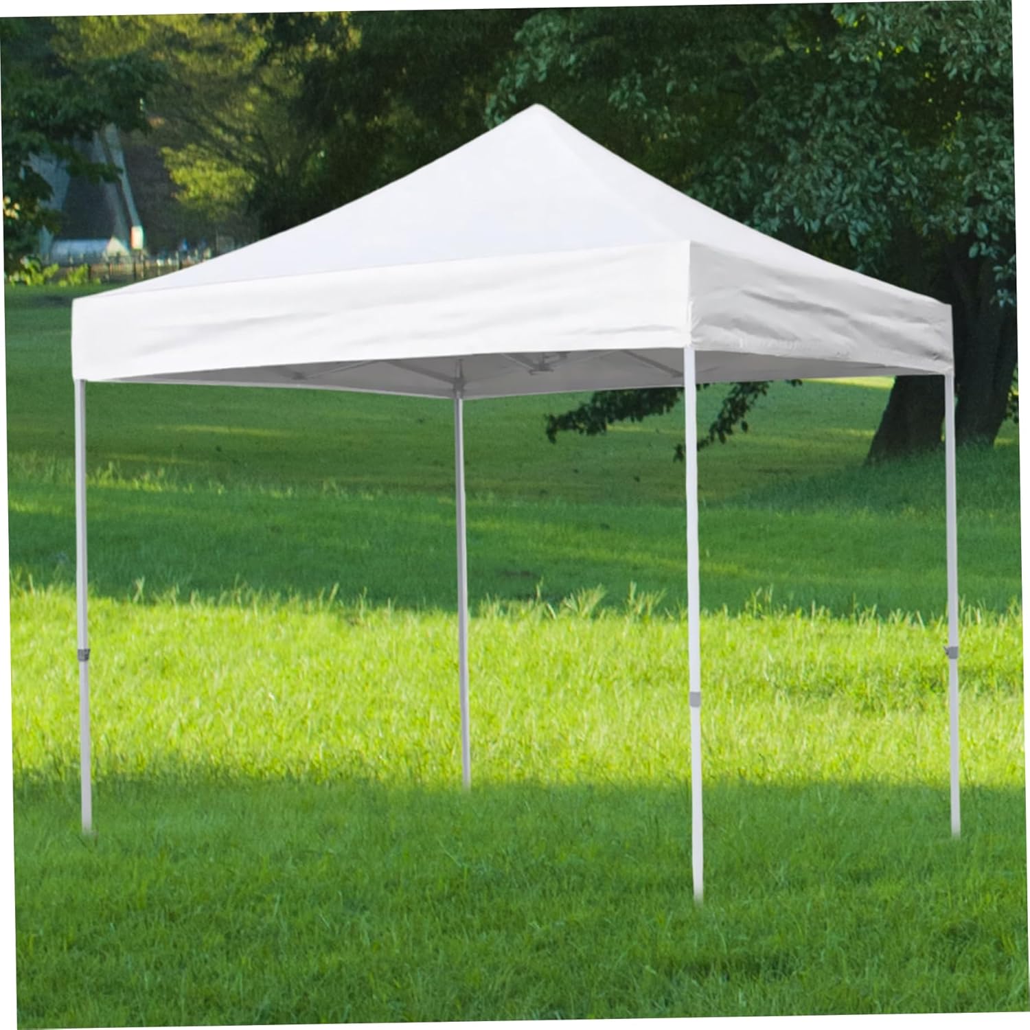 Canopy Replacement Cover 118.11x118.11in 420D Oxford Cloth Waterproof Replacement Gazebo Covers Sunshade Canopy Cover for Outdoor Garden White (Top Only)