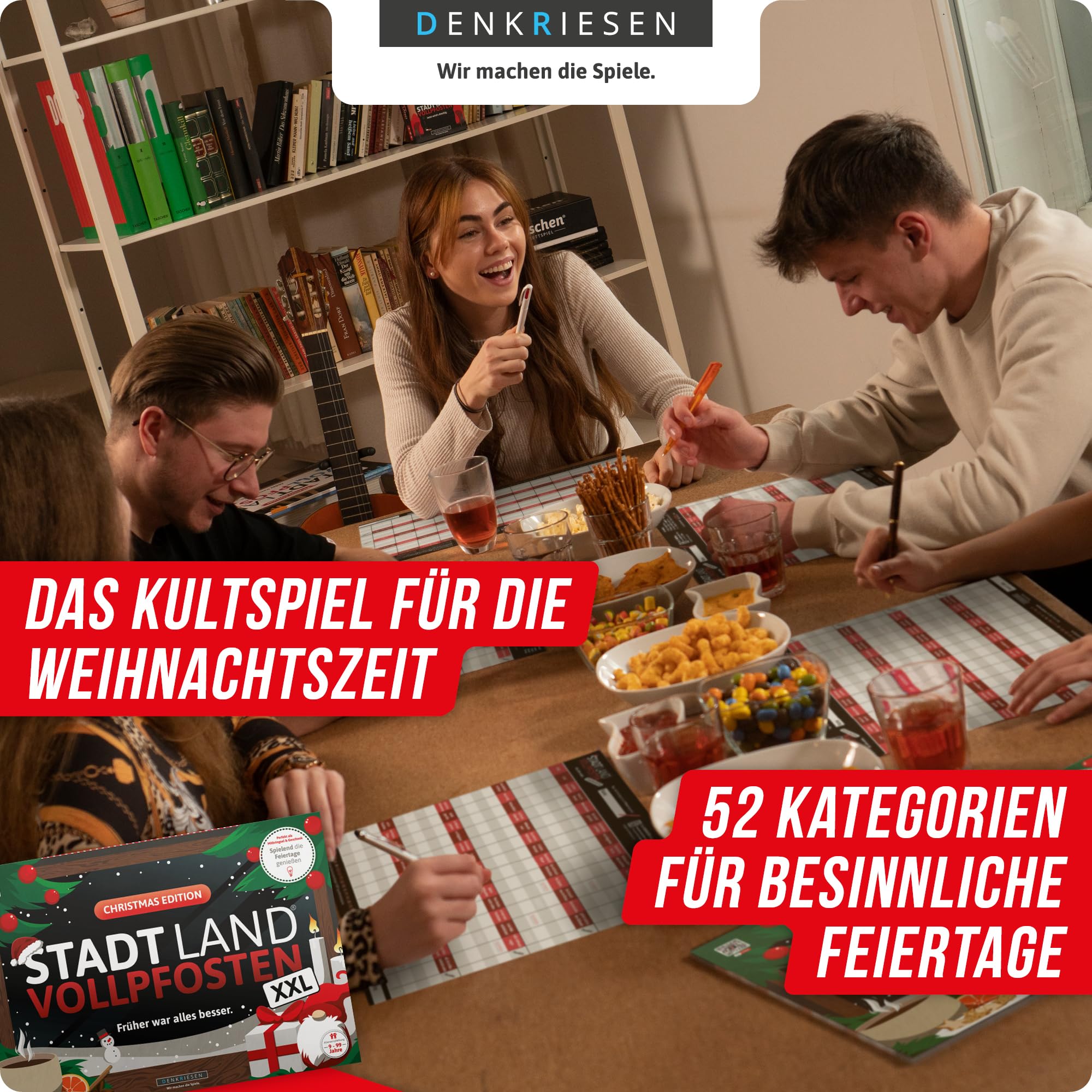 DENKRIESEN - Stadt Land Vollpfosten® Christmas Edition - 'Alle Jahre Wieder' - A3, Multicoloured, DIN A3 - Image 3