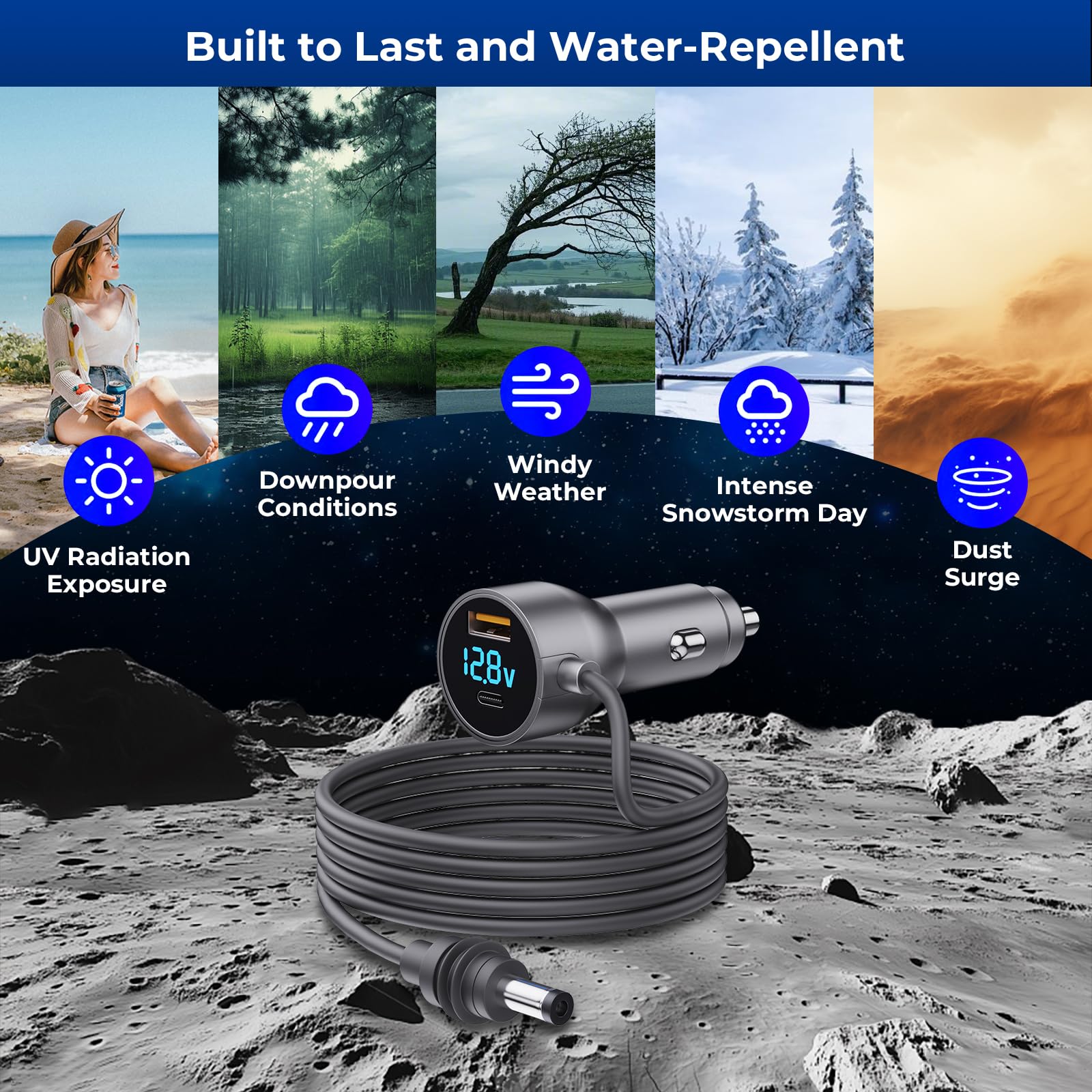 Starlink Mini Cable Starlink Mini Accessories Car Charger 3-in-1 DC Power Cable with 12V-48V Cigarette Lighter Adapter PD — view 7