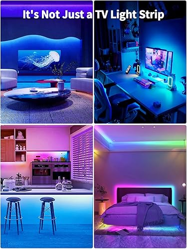 Miniatura 6 de Luces LED para TV, retroiluminación LED de 19.68 pies para TV de 65 a 80 pulgadas, retroiluminación de TV RGB con sincronización de música,