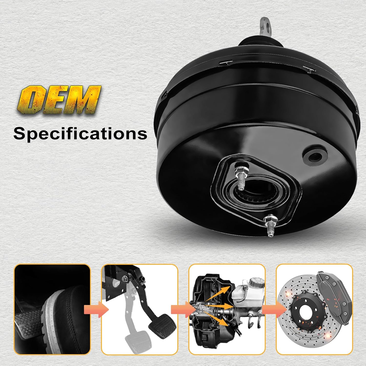 Vacuum Power Brake Booster Compatible Replacement For Jeep Grand Cherokee/Dodge Durango # 4560182AA, 4560182AB, 54-77200