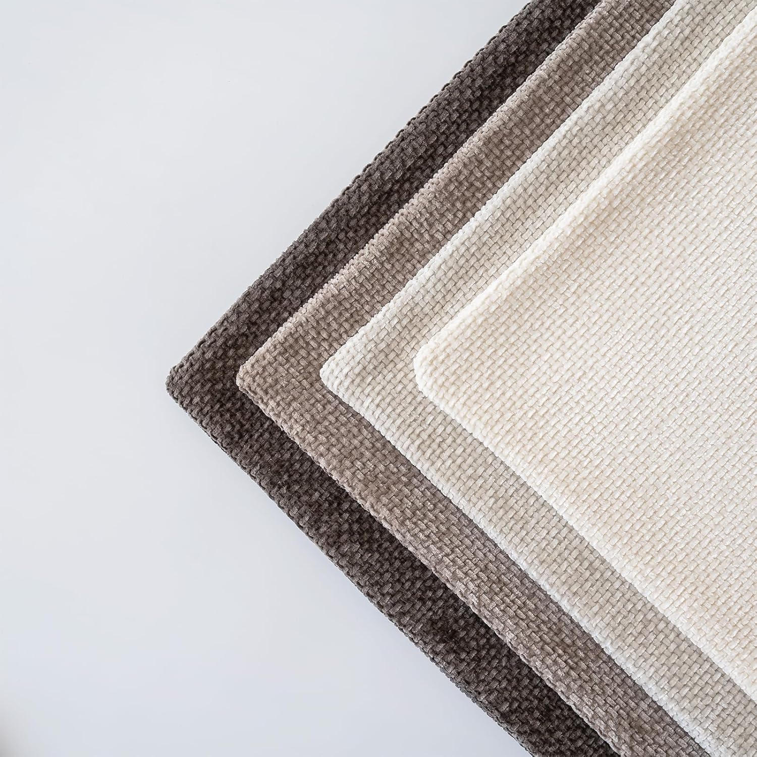 Soft Chenille Decorative Throw Pillow Covers 18x18 Inch for Living Room Decor, Neutral Brown Sofa Couch Pillow Covers for Modern Home Decor Deal, Pack of 4 WT - Image 4