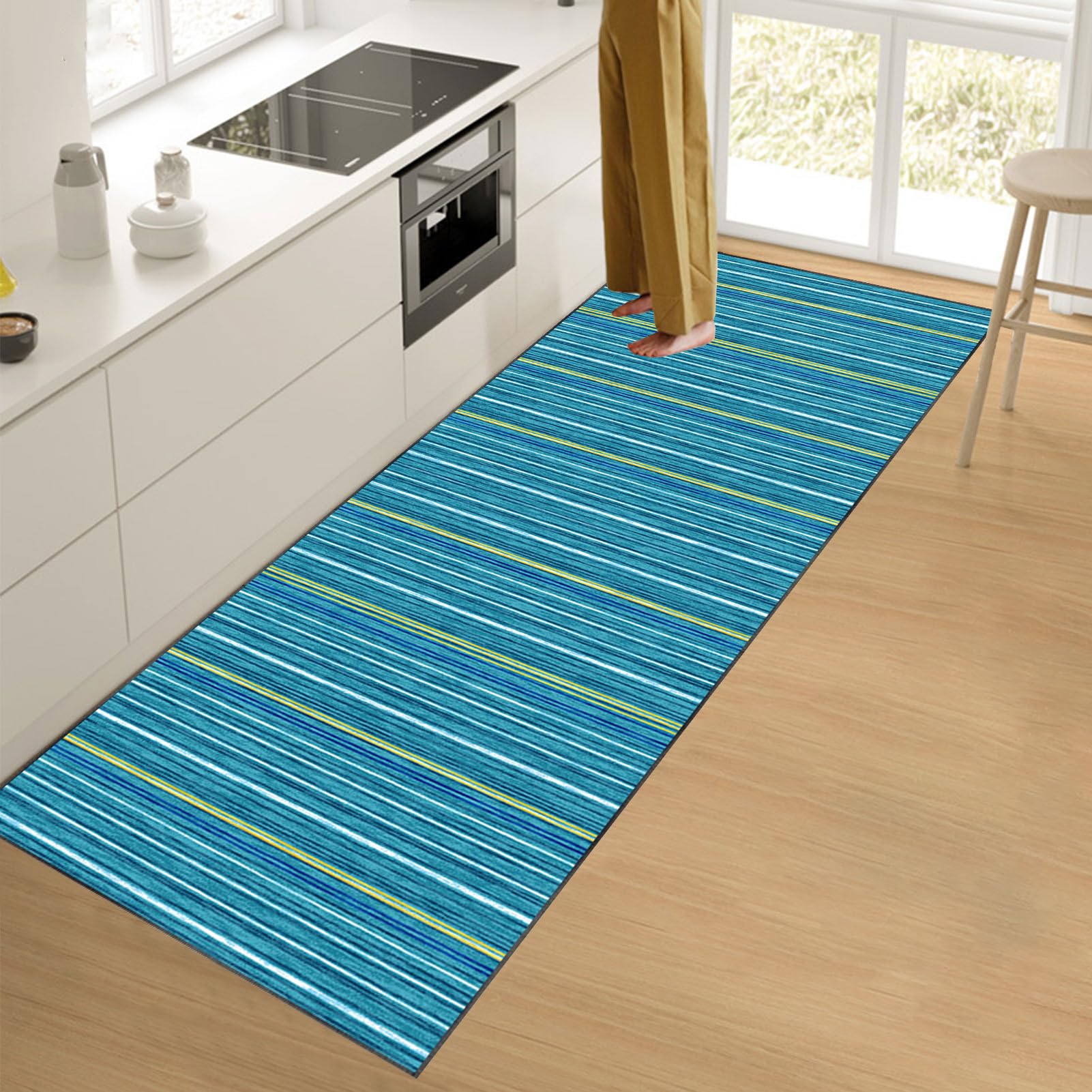 Tappeto Passatoia per Ingresso 100 x 300 cm, Tappeto Passatoia per Corridoio Moderno Tappeto Runner Cucina Lavabile Tappeto per Cucina, Soggiorno, Camera da Letto, Ingresso, Lavanderia