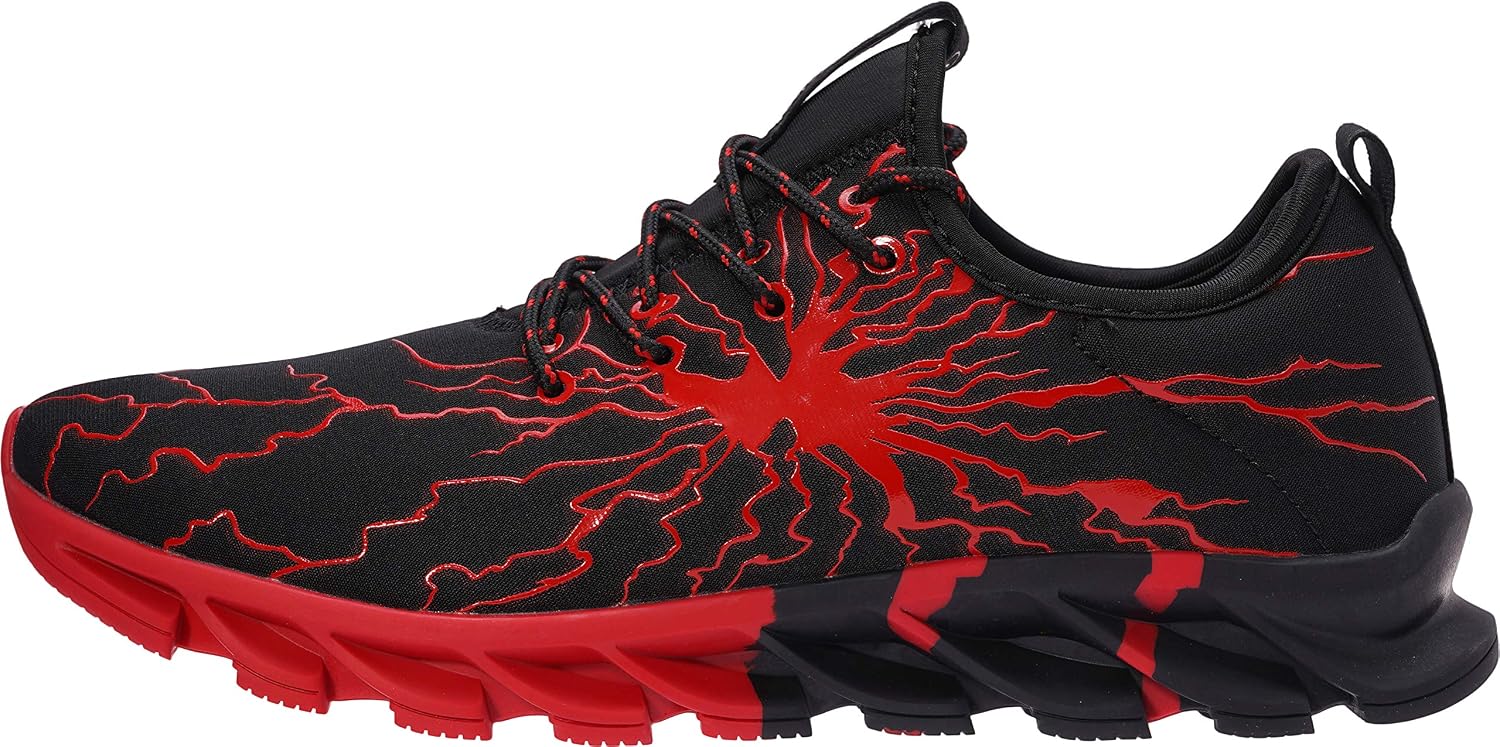 BRONAX Men's Tennis Shoes Graffiti Comfy Fashion Athletics Walking Sneakers
