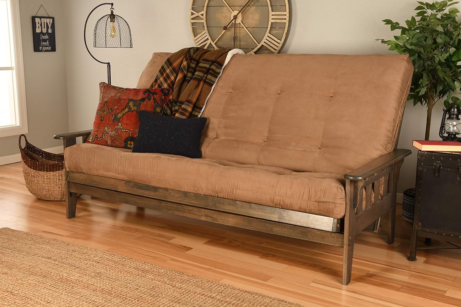 Kodiak Tucson Queen Futon Frame and Mattress Set Wood