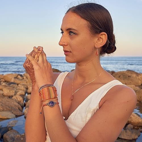 Miniatura 31 de Colorful Bracelet for Men and Women with Hematite Stones: Handmade Designer Adjustable Multistrand String Knotted Macrame Friendship Bracelet