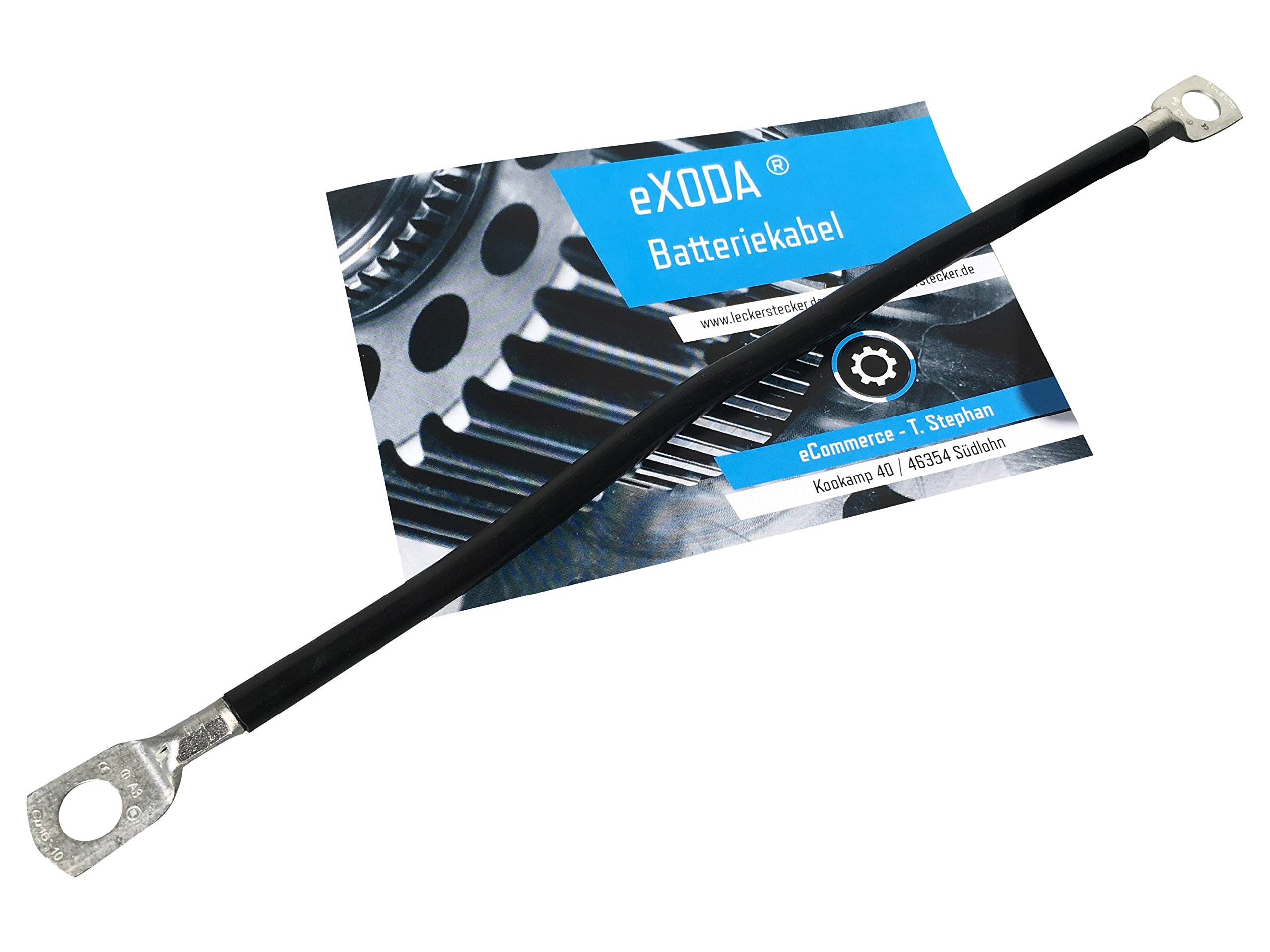 Câble Batterie EXODA 70mm² 50cm - Cosses M8/M10, Haute Flexibilité, Résiste Jusqu'à 70°C - Idéal Voiture, Bateau, Moto