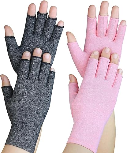Happymart 2 pares de guantes para artritis, guantes de compresión de mano para r