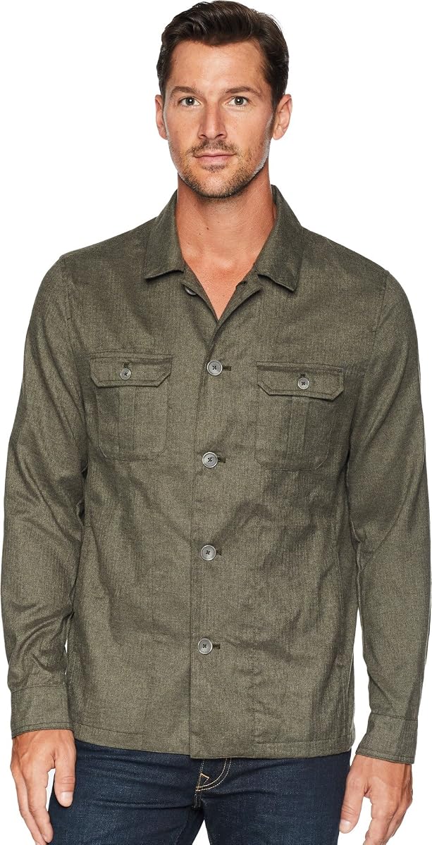 Calvin Klein Men's Slim Fit Military Shirt Jacket