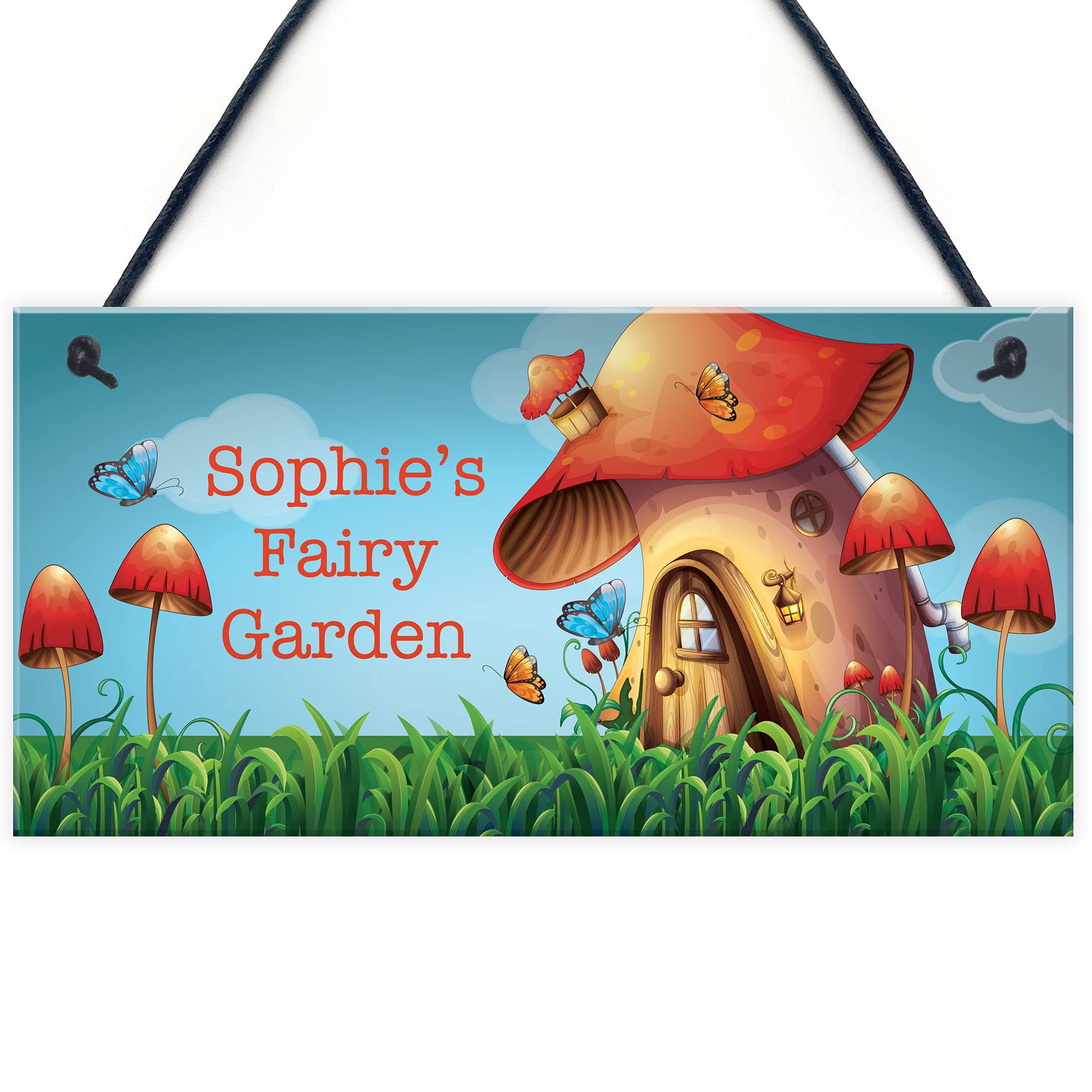 PERSONALISED Fairy Garden Sign For Summerhouse Garden Shed Sign Gift For Her