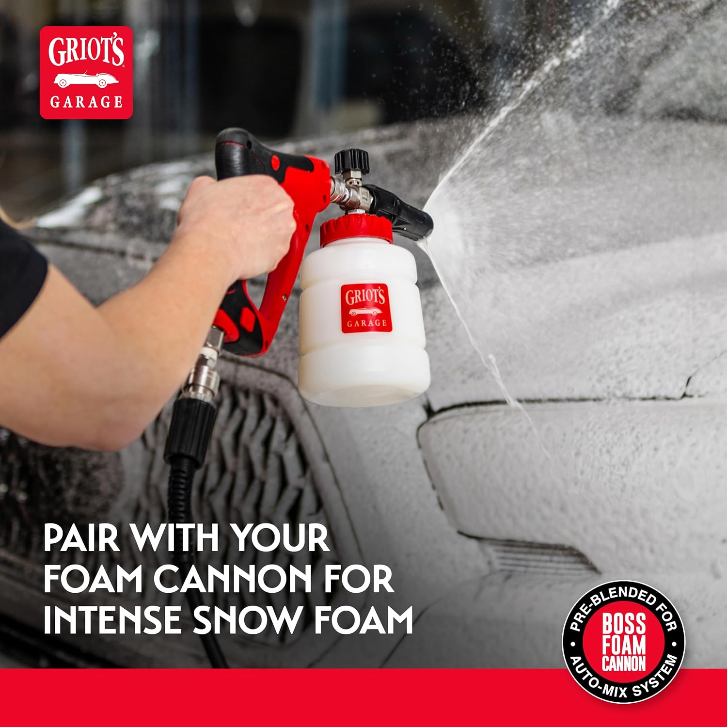 Griot's Garage BOSS Foaming System Gallon Kit for Vehicle Washing and Detailing, Auto Cleaners for Foam Cannon, Includes Surface Prep and Wash, Poly Gloss Formulas, 1596