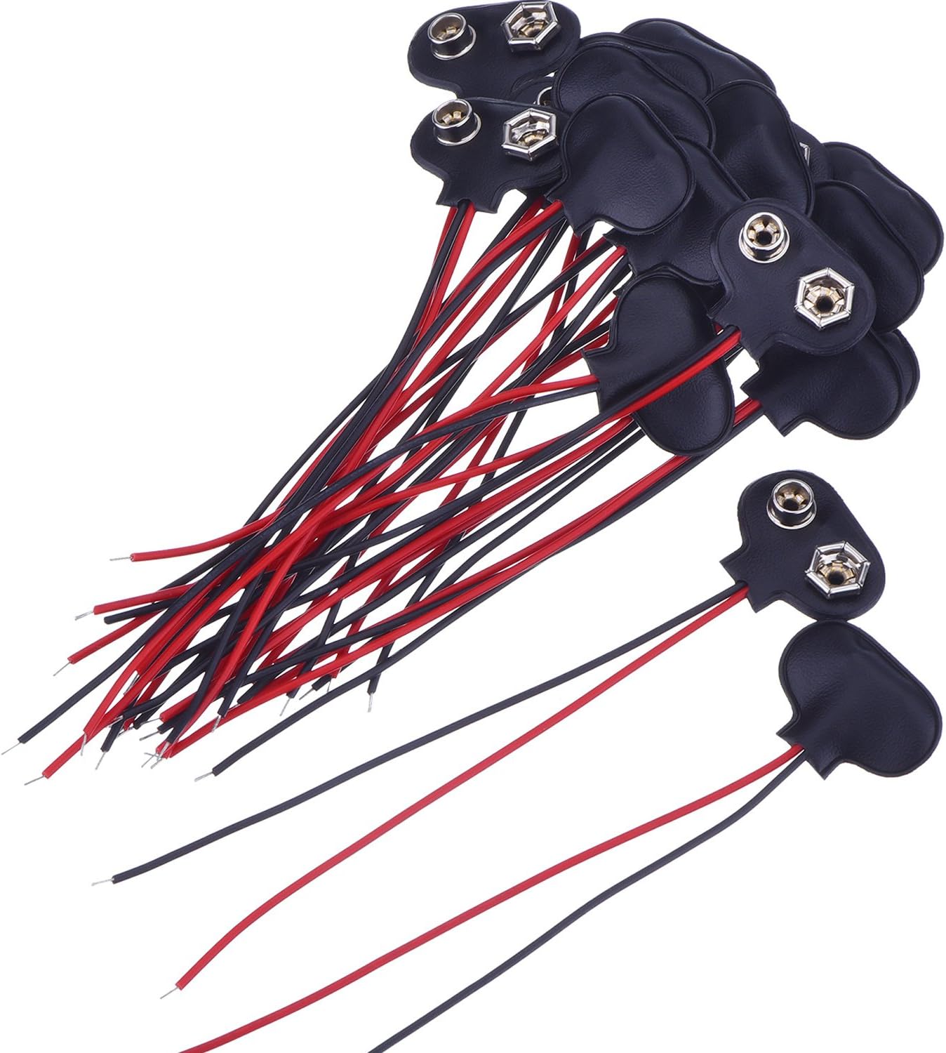 Pangda 20 Pack 9V Battery Clip Connector