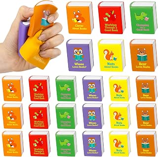 Stress Ball Toy Gift for Kid Back to School Gift for Student, 24 Pcs, Cute | Book Stress Ball Bulk, First Day of School Party Favor, Classroom Reward Prize Relief Toy for Exchange Gift