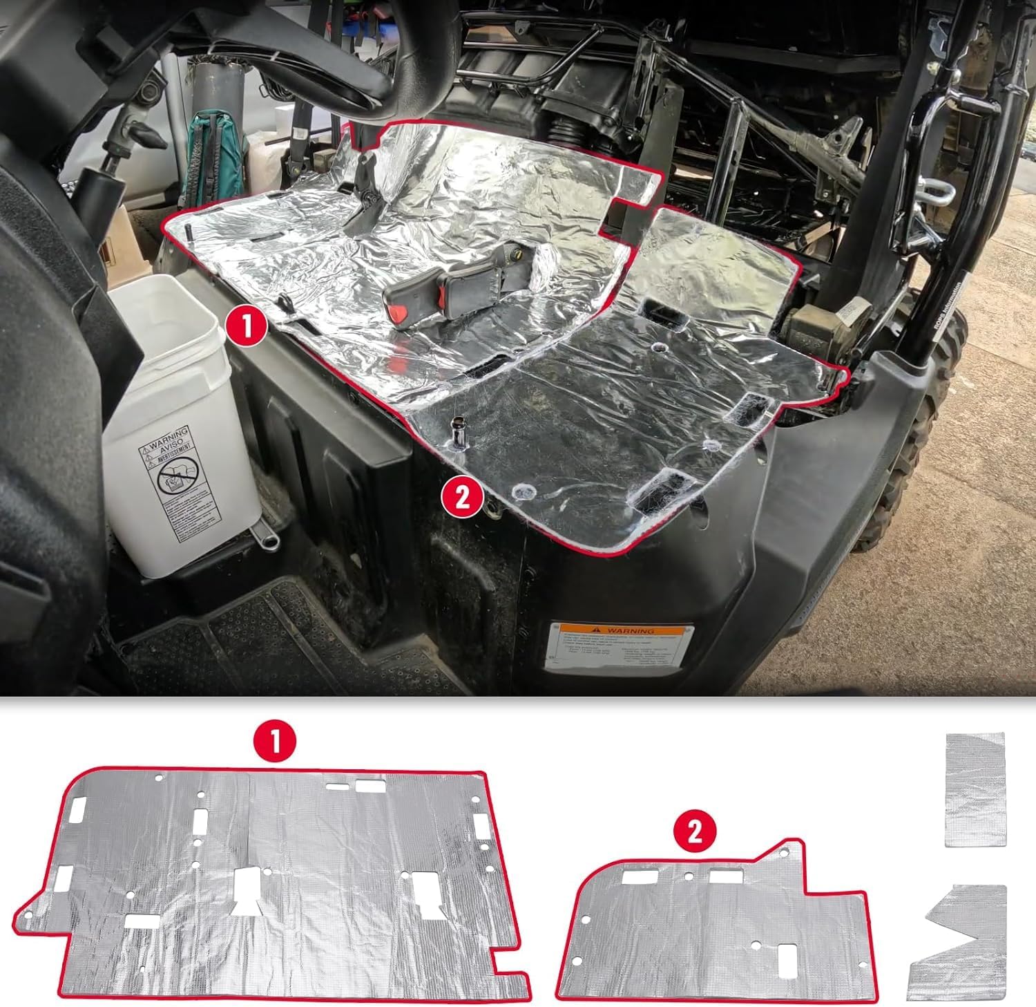 Heat Shield Kit Compatible with Honda Pioneer 1000 1000-5 1000-3 DLX LE EPS (2015-2022)