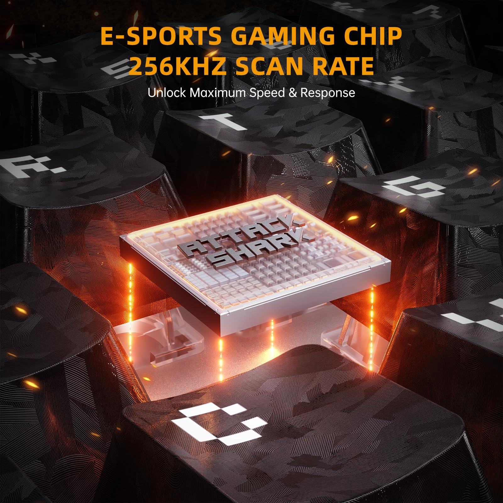 ATTACK SHARK R68 HE Tastiera Gaming Magnetica 8000Hz, Rapid Trigger 0,005 mm, Fibra di Carbonio Forgiata e Alluminio CNC, Snap Tap, Effetto Hall, 60% RGB Cablata, US QWERTY, PC/WIN, Nero Carbone