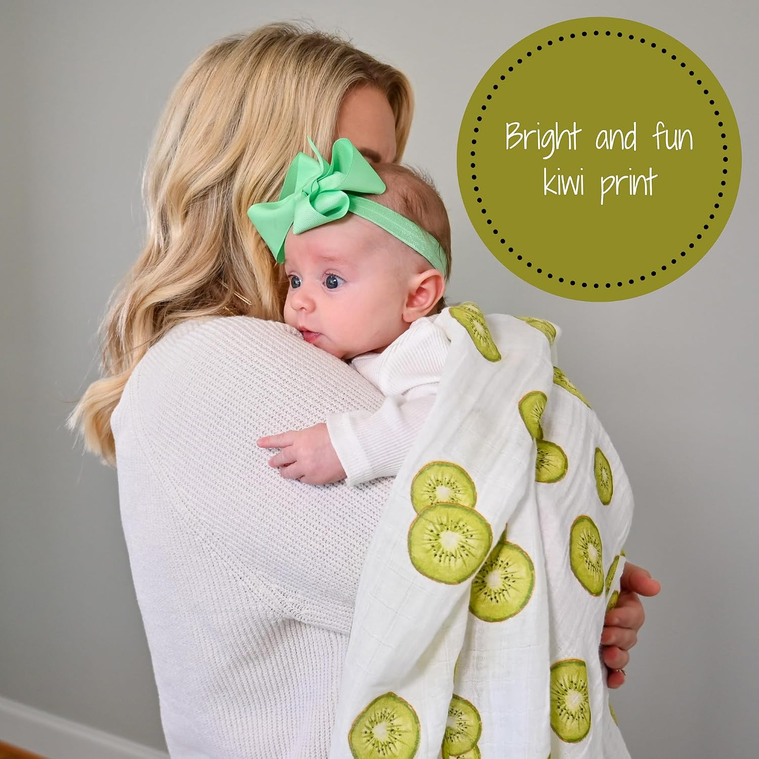 LollyBanks Muslin Swaddle Blanket |Baby Girl Fruit Pattern | Watermelons, Lemons, and Oranges |100% Cotton |New Borns and Infants |Large 47 x 47 inches |Machine Washable