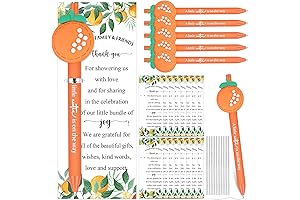 50 Set Little Cutie Thank You Card with Ballpoint Pens for Baby Shower Favors