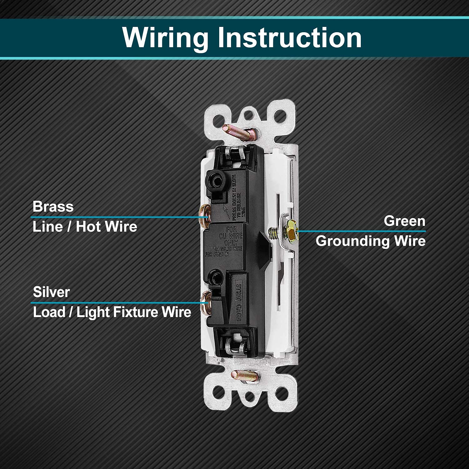 [100 Pack] BESTTEN Single-Pole Decorator Wall Light Switch, 15A 120/277V, On/Off Rocker Interrupter, UL Listed, White - - 