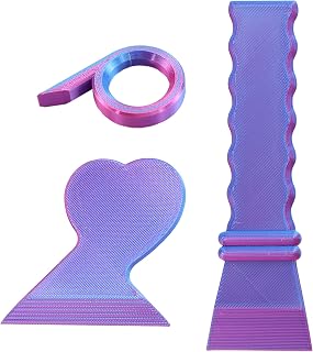 Diamond Art Straightening Tool, Diamond Art Straightener Corrector Fix Kit, Diamond Painting Drills Beads/Label Remover, Diamond Storage Lid Popper, 3Pcs Diamond Art Accessories Set (Blue Purple)
