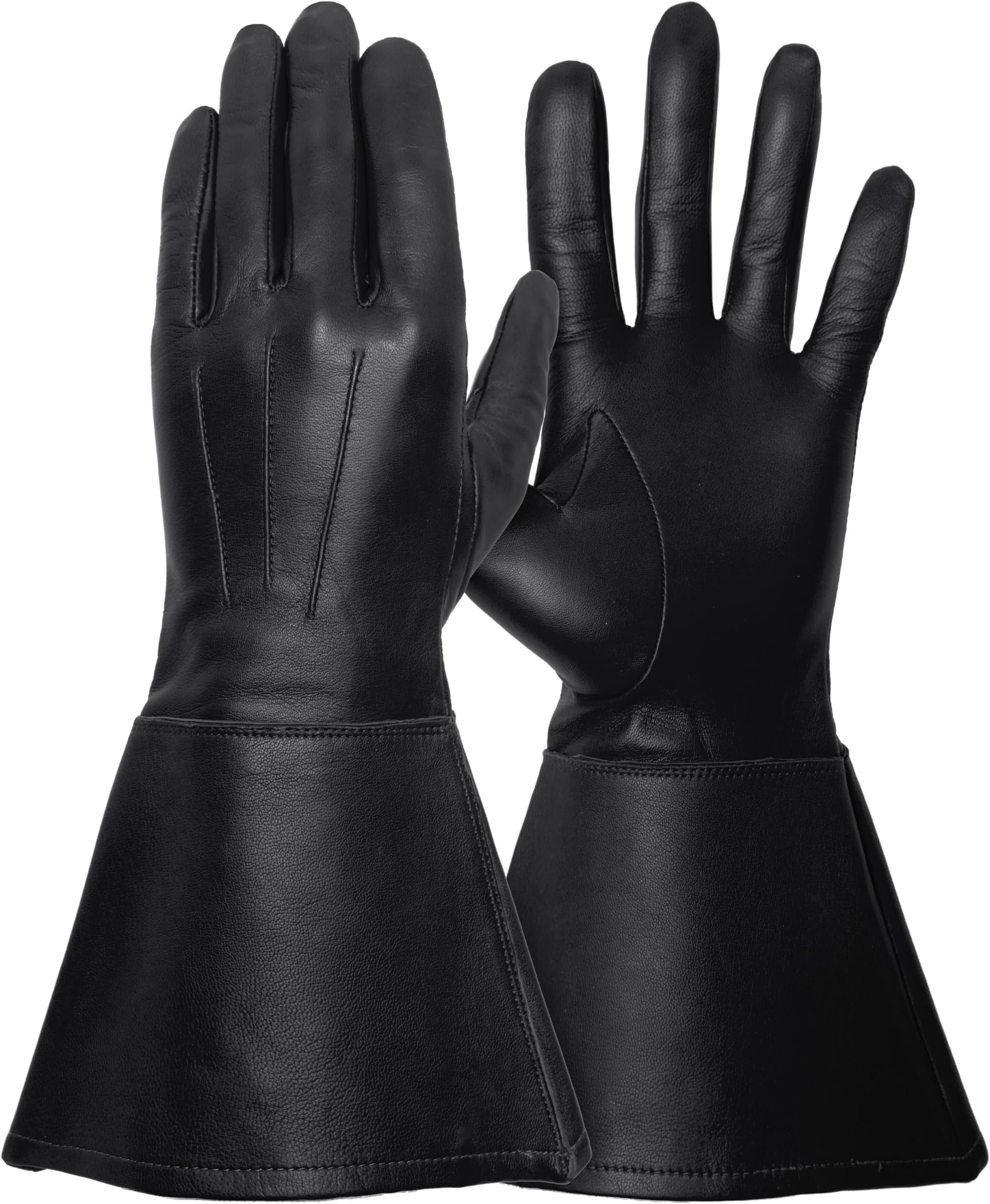 Tough Gloves Enforcer Unlined Leather Gauntlet for Motorcycle Riding, Honor Guards, and Marching Bands TD650HP