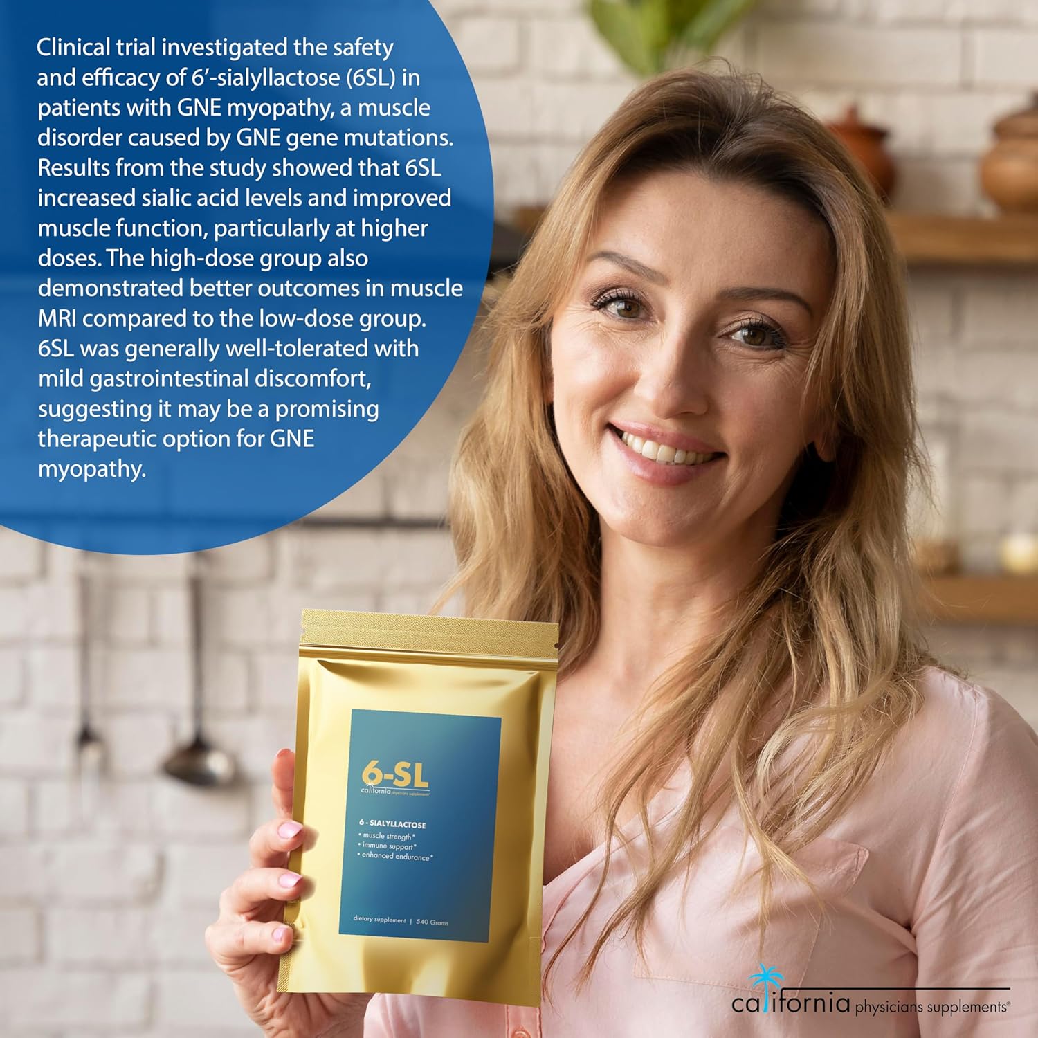 100% Pure 6-Sialyllactose (6-SL) - Muscle Support Supplement to Increase Strength, Build Lean Muscle Mass, Enhance Recovery, and Boost Performance - 3-Month Supply