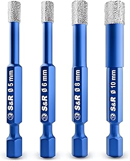 S&R Diamond Drill Bit Set of 4 pcs. 5, 6, 8, ...,