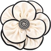 Large Flower Brooch Pin for Women, Vintage Fabric Floral Brooch and Hair Clip