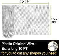 Vista 2 de Malla de alambre de pollo de plástico con bridas de cremallera, malla de alambre de pollo de 1.3 x 10 pies para jardinería, cercado de aves