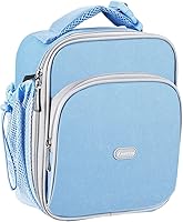 Vista 10 de Amersun Lonchera para niños con esponja aislada de 0.315 pulgadas y múltiples bolsillos y soporte para botella de agua, mantiene la comida caliente