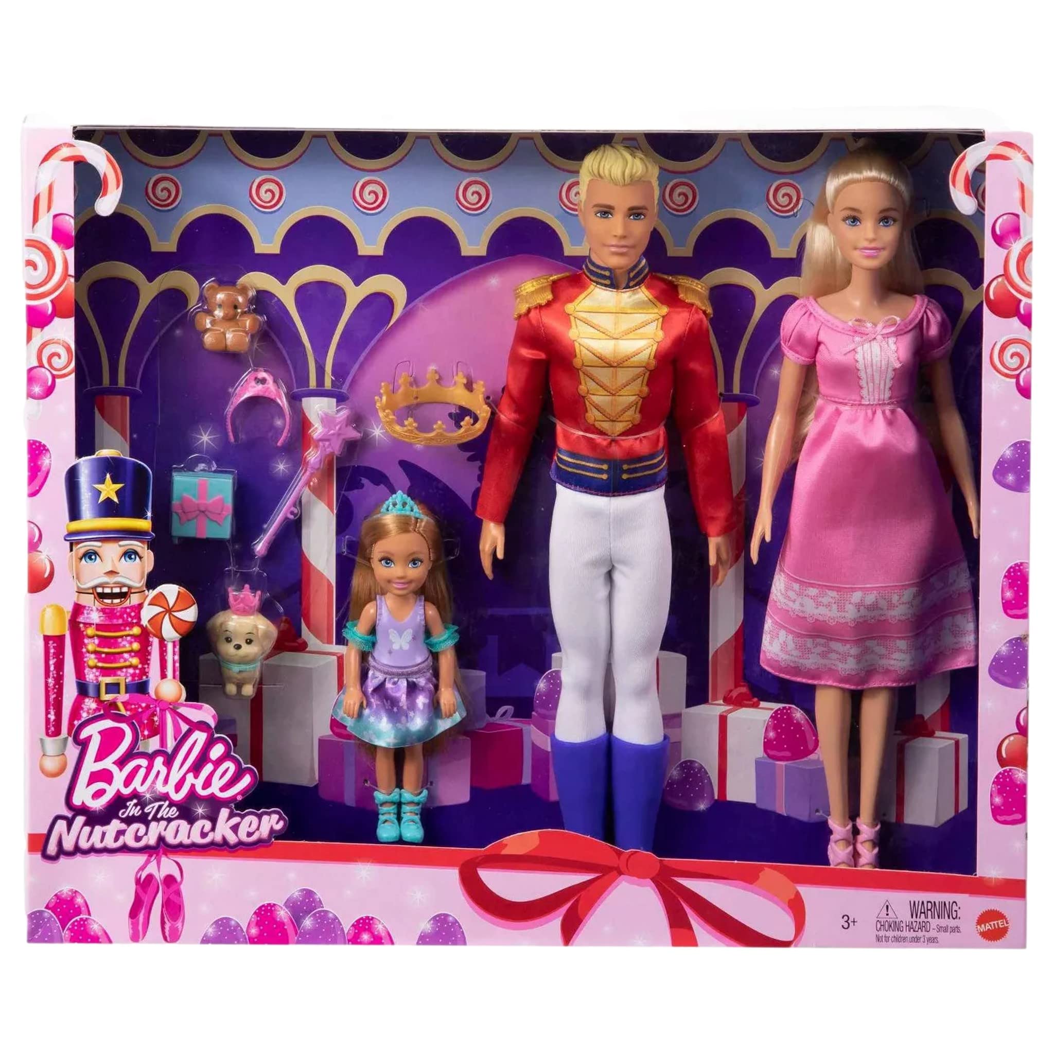 Barbie in The Nutcracker Doll Playset Barbie Clara Prince Ken Chelsea Fairy Gift Collector Set