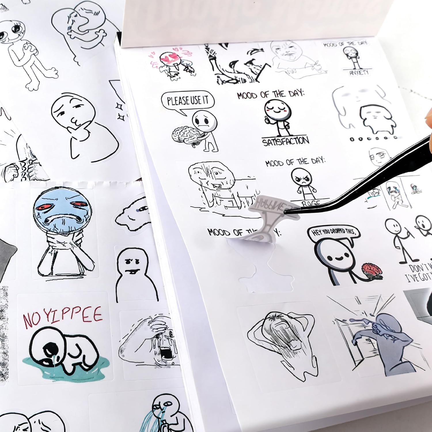 ZLFSRQ Meme Sticker Book 36 Sheets 460+Pcs Funny Stickers for Adults Teens image 2