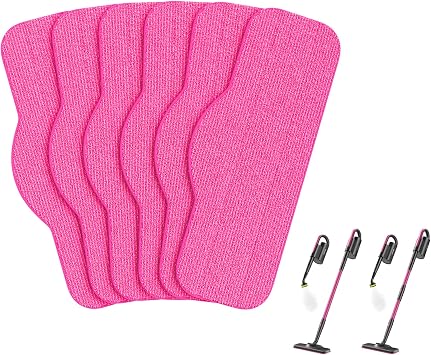6-Pack Microfiber Steam Mop Cleaner Pads, Reusable Replacements | Washable | Multi-Surface | Pick Up Dirt & Sticky Messes | Super Absorbent | Durable | for SLFCSM063 & SLFCSM064 & SLFCSC084