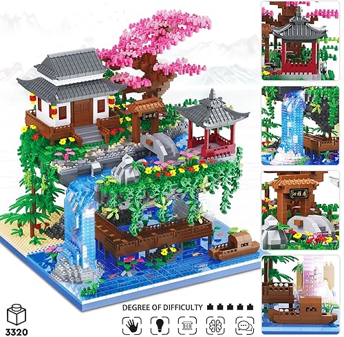 Miniatura 5 de Vziimo Juego de bloques de construcción de arquitectura china de Hangzhou West Lake, juego de construcción creativa, juguetes regalos para adultos y