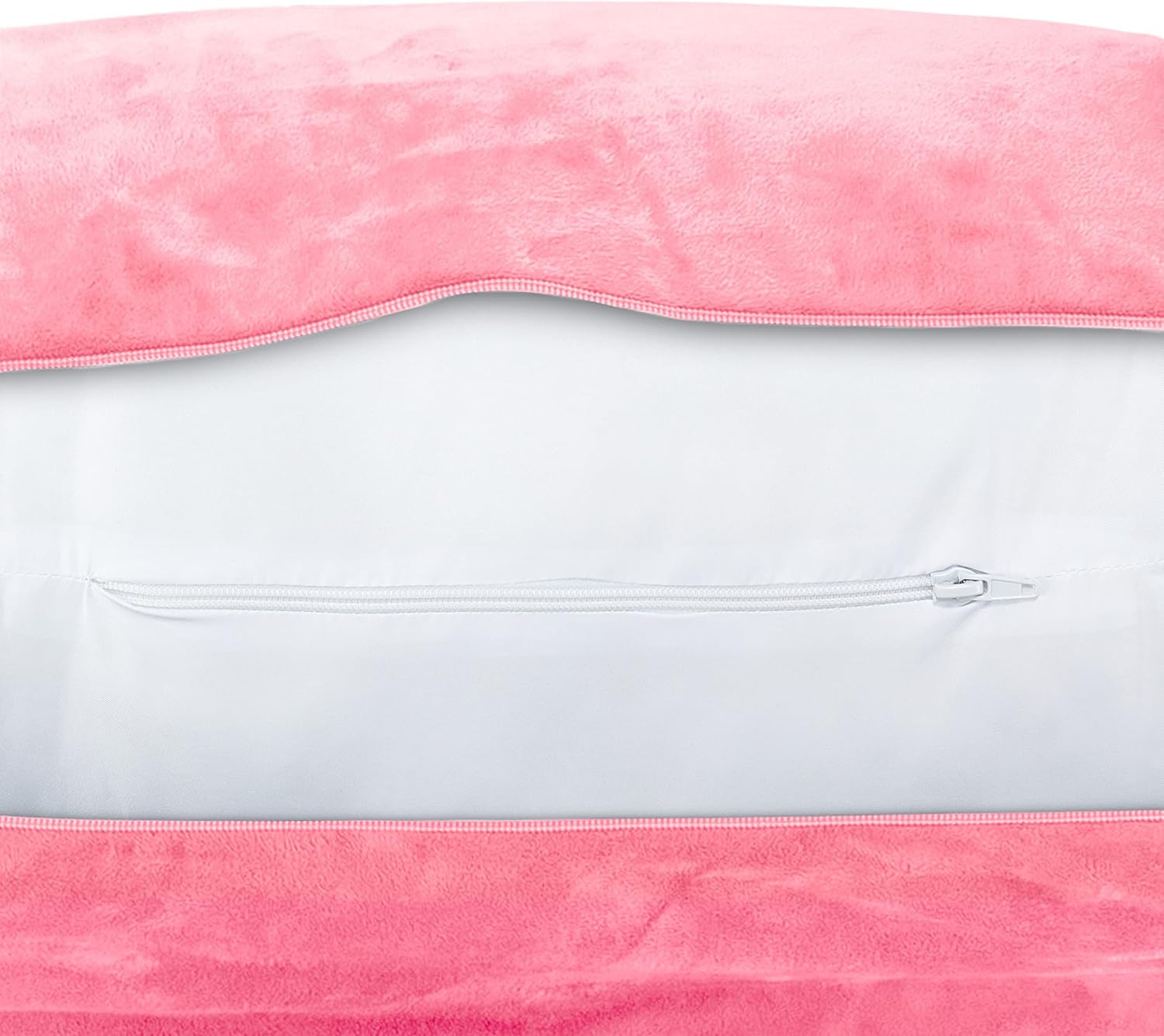 Husband Pillow Reading Pillow Cover Only - Reading Chair Cover with Generous Back & Side Pockets - Standard Pink - Soft Washable Plush Micro Fiber Case - Perfect for Lounging or Sleeping