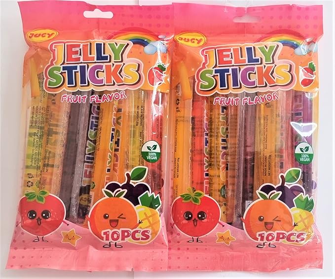 Fruit Jellies Sticks x 2 Full Bags, 20 x 20g Fruity Jelly Straws, great
