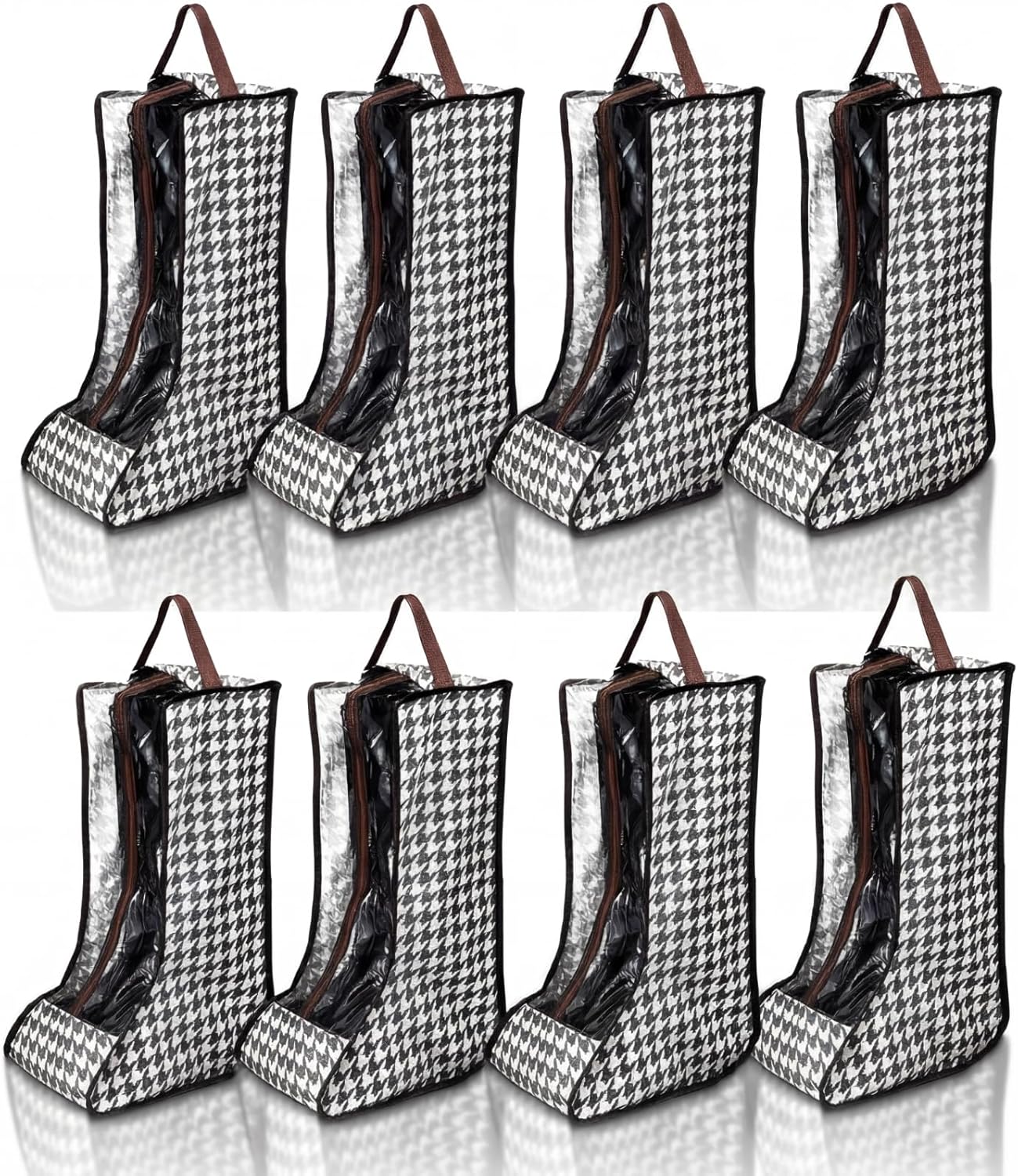 Shinylin 8 Pack Boot Storage Bag Portable Dust Proof Boot Bags for Cowboy Boots for Travel Long Tube Shoes Bags Women Men Tall Shoe with Handle for Home Travel (Tall)
