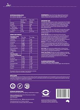 Pure-Product Australia Whey Protein Isolate & Concentrate - Protein Powder Vanilla 2 kilograms with Glass Shaker