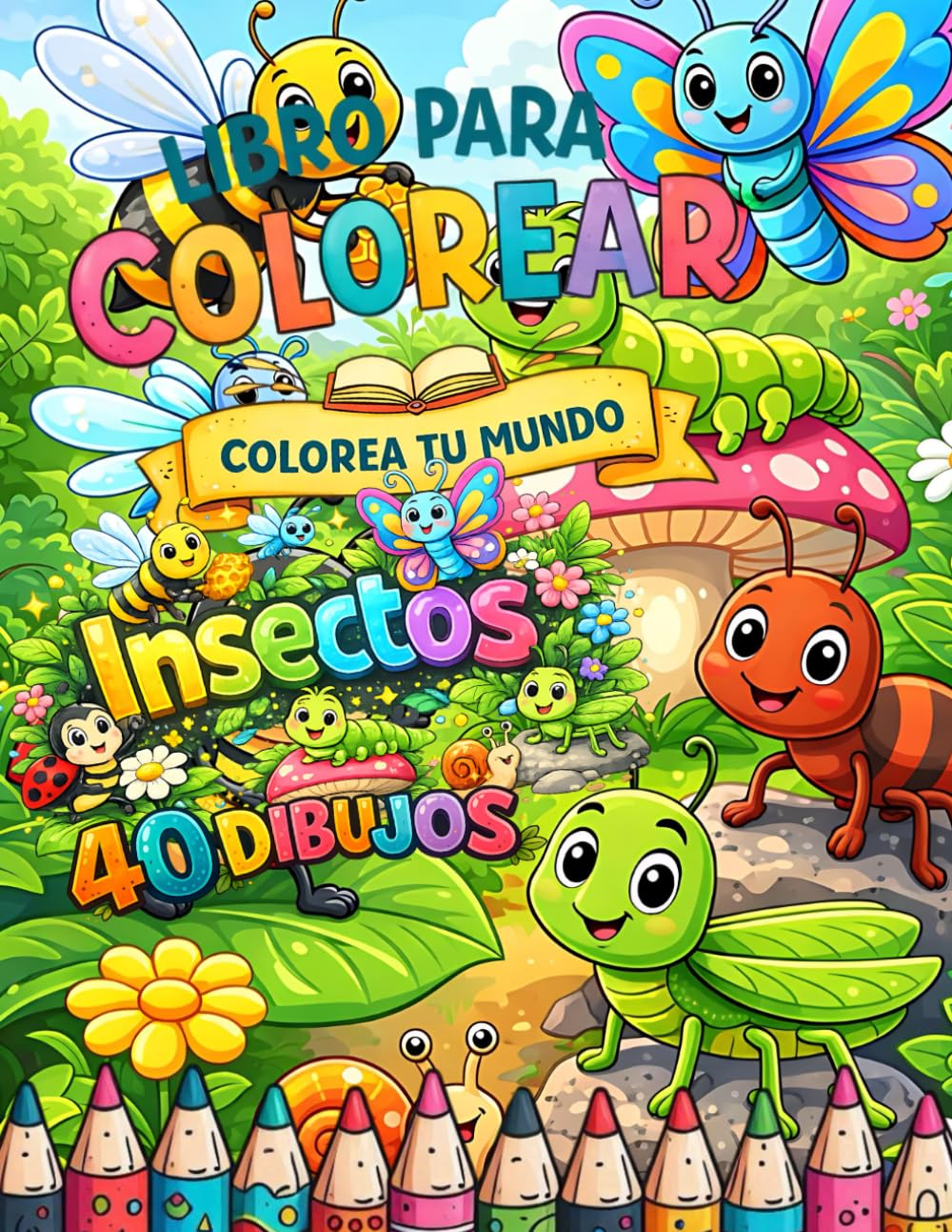 Libro para colorear. Insectos.: 40 dibujos.