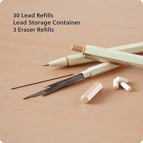 Miniatura 10 de U Brands Midnight Cambria - Lápiz mecánico, suministros de oficina, barril suave al tacto, punta media, 0.028 in, 2 unidades