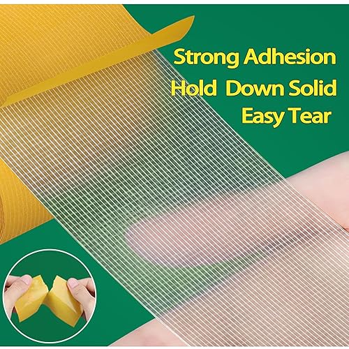 Miniatura 4 de ZOMPAGO Cinta de tela de doble cara resistente, 1 pulgada x 164 pies de alta adherencia, fuerte cinta de 2 caras para manualidades, alfombras,